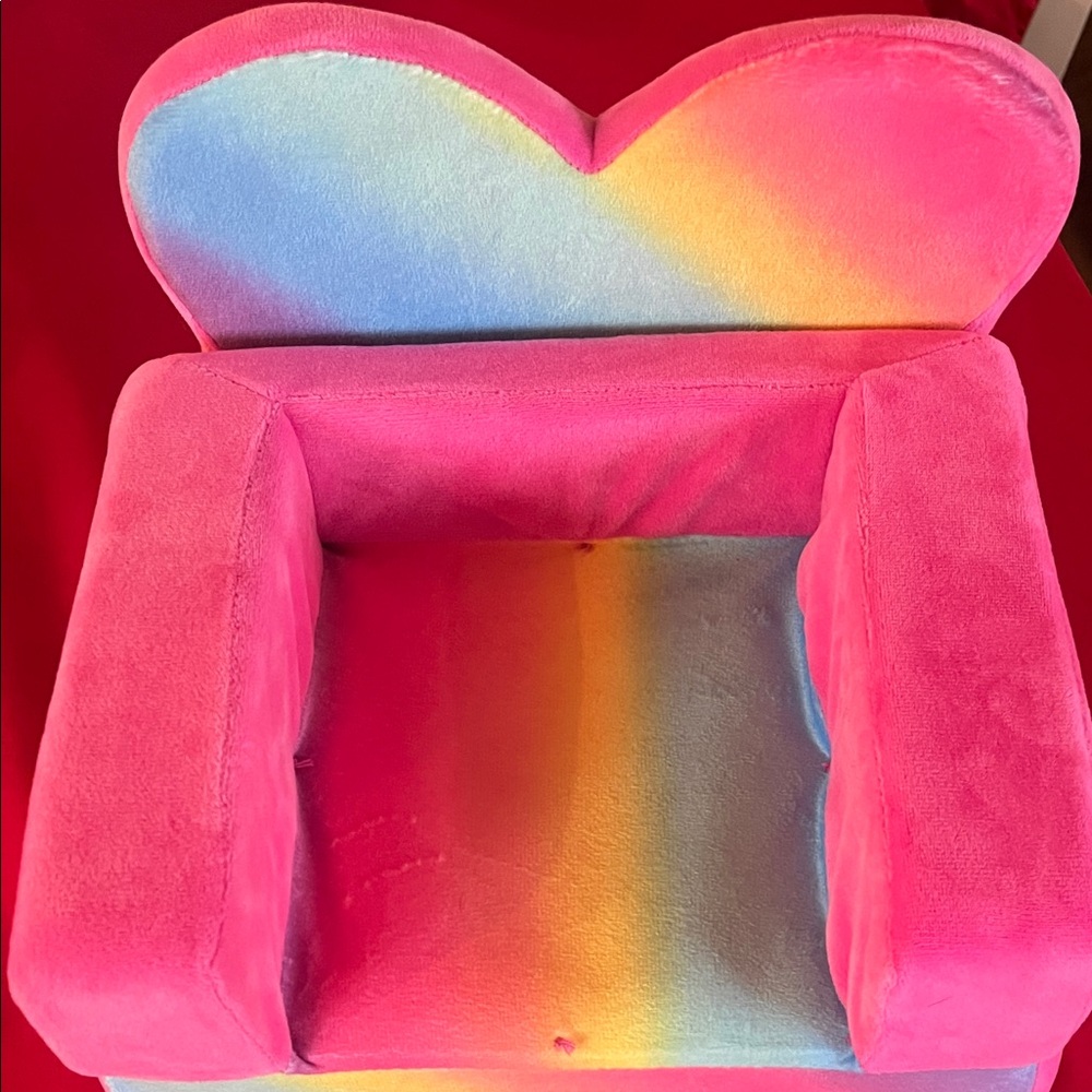 Build-A-Bear Rainbow heart chair